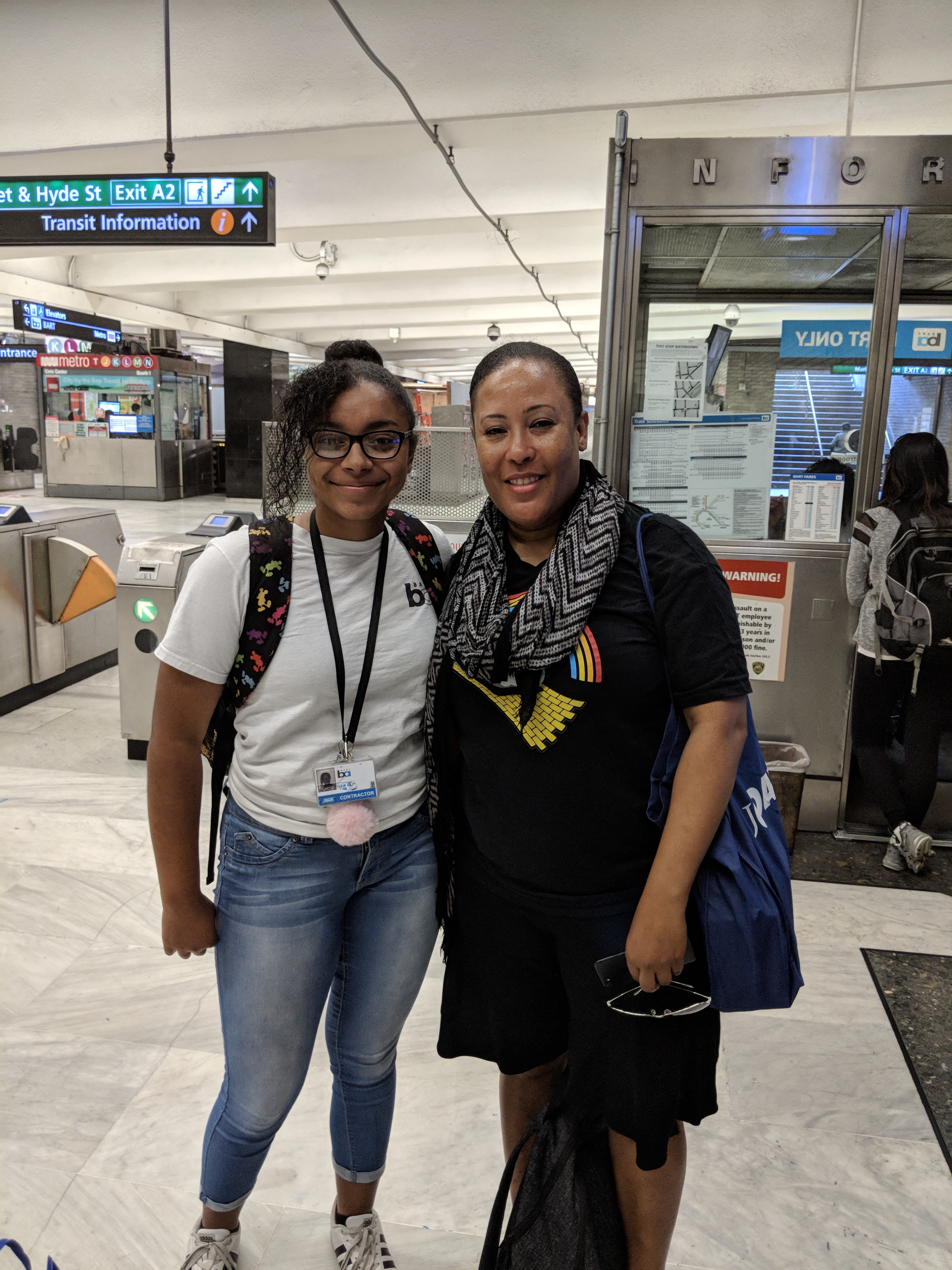 Alicia at BART Summer Internship in Oakland