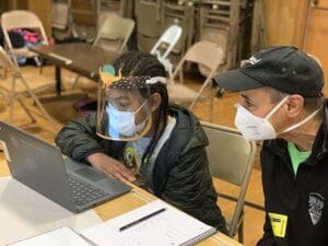 Math tutoring at Sankofa United Elementary School.