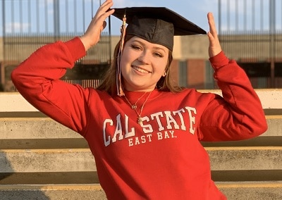Gracie graduated from Cal State East Bay in 2021