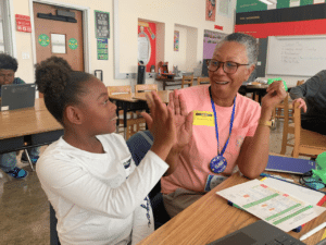 Carla and Path2Math Student at Sankofa